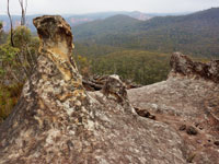 Unusual rock formations on Liversidge Ridge