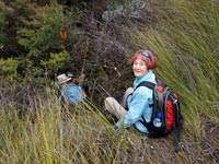 Margaret about to enter Yileen Canyon