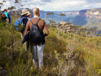 Enjoying the great views from Liversidge Hill